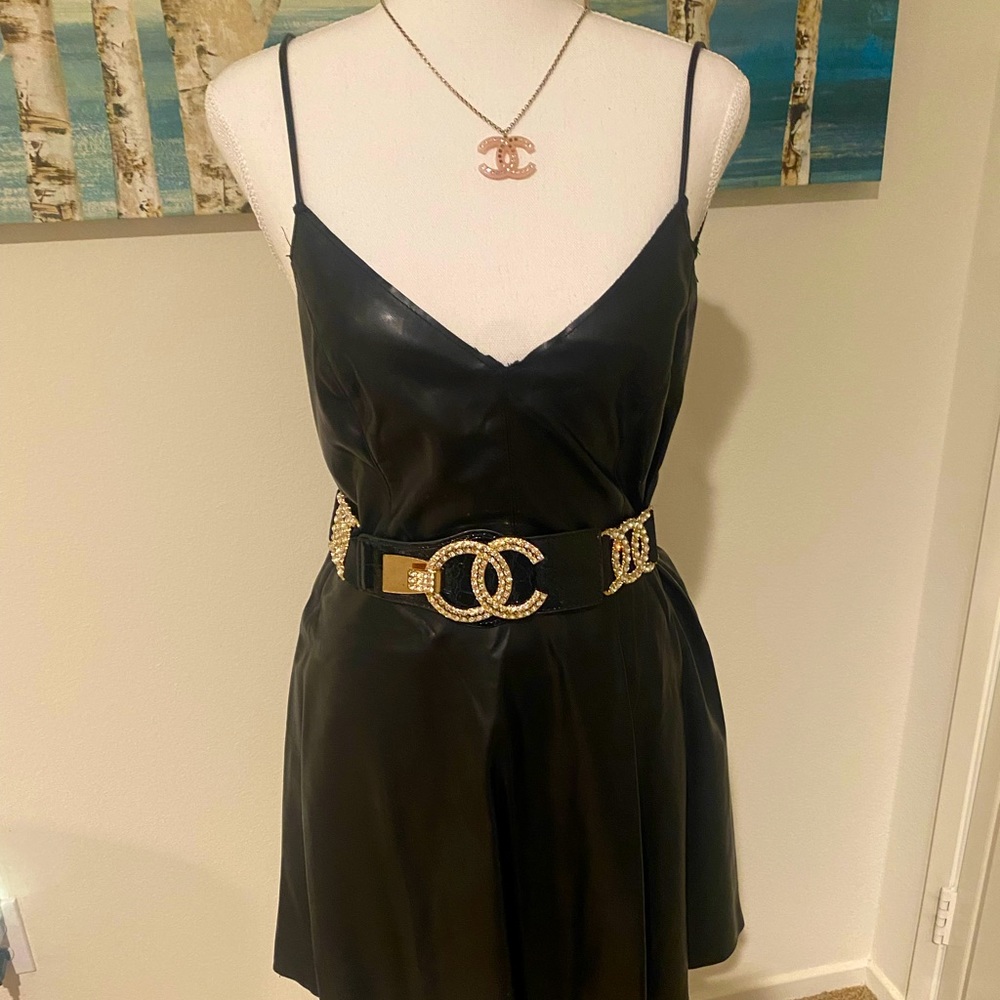 Forever 21 leather dress above the knee